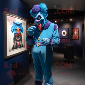 Blue Evil Clown mascotte...