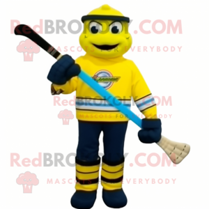 Gelber Eishockeyschläger...