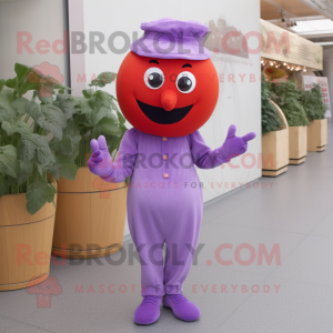 Lavendel tomat maskot drakt...