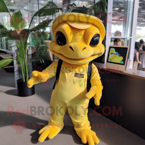 Lemon Yellow Lizard maskot...