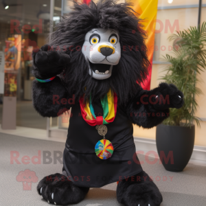 Black Lion maskot drakt...