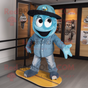 Teal Skateboard mascotte...