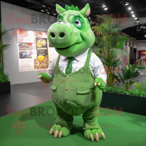 Green Rhinoceros mascotte...