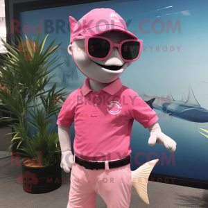 Pink Tuna mascotte kostuum...