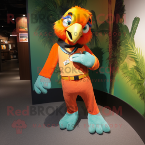 Orange Macaw mascotte...