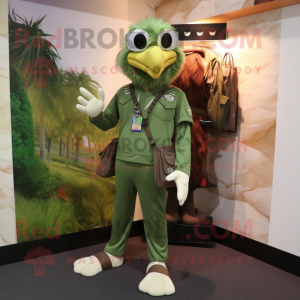 Olive Eagle maskot kostym...