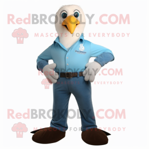 Cyan Bald Eagle mascotte...