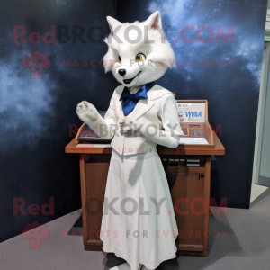White Fox mascotte kostuum...