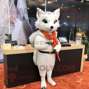 White Fox mascotte kostuum...