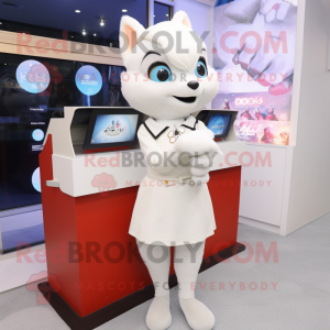 White Fox mascotte kostuum...