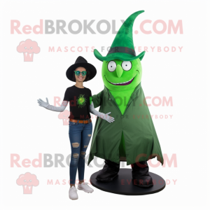 Green Witch S Hat mascotte...