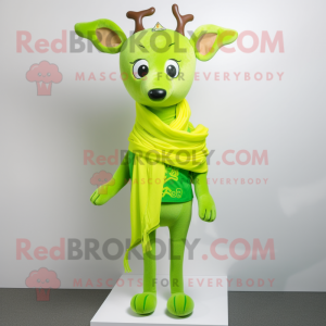Lime Green Deer maskot...