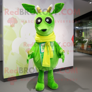 Lime Green Deer maskot...