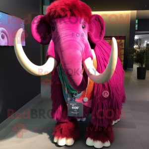 Magenta Mammoet mascotte...