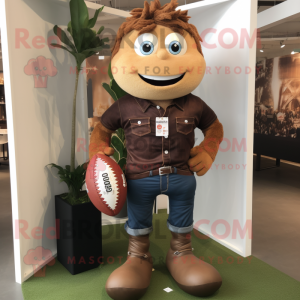 Bruin rugbybal mascotte...