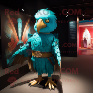 Turquoise Hawk mascotte...