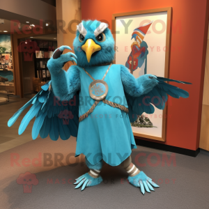 Turquoise Hawk mascotte...