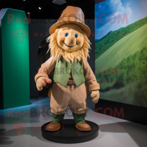 Tan Leprechaun Hat mascotte...