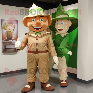 Tan Leprechaun Hat mascotte...