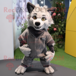 nan Hyena mascot costume character dressed with a Joggers and Brooches