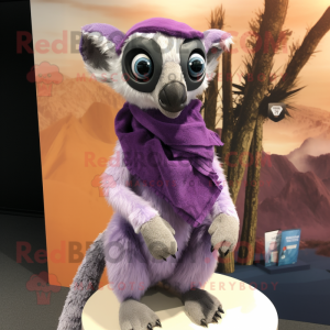 Lavendel Lemur maskot...