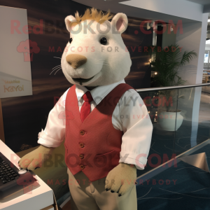 Witte capibara mascotte...