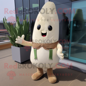 Beige reddik maskot drakt...