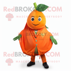 Orange spenat maskot kostym...