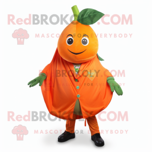 Oransje spinatmaskot drakt...