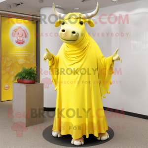 Lemon Yellow Bull maskot...