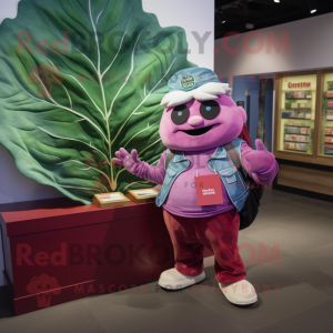Magenta Cabbage Leaf maskot...