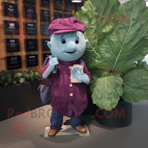 Magenta Cabbage Leaf maskot...
