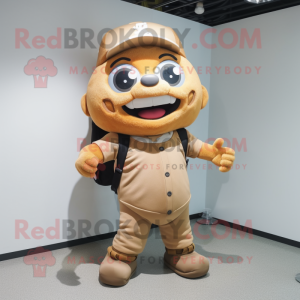 nan Baseball Glove mascot costume character dressed with a Bodysuit and Backpacks