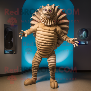 Tan Trilobite maskot kostym...