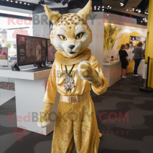 Goldene Luchs Maskottchen...