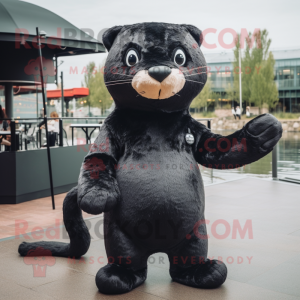 Black Otter mascotte...