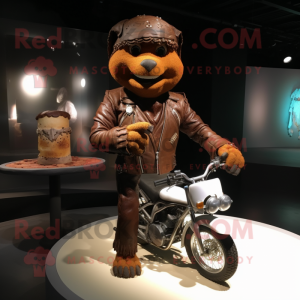 Bruin bruidstaart mascotte...