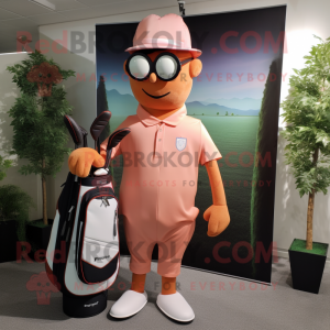 Peach Golf Bag maskot...