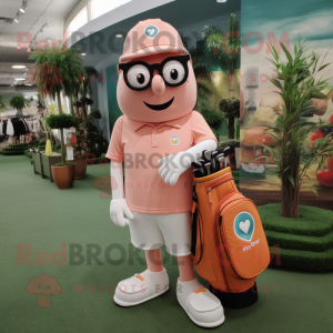 Peach Golf Bag maskot drakt...