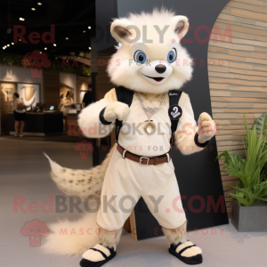 Beige Skunk maskot kostyme...