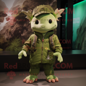 Groene Axolotls mascotte...