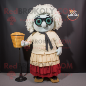 nan Shepard'S Pie mascot costume character dressed with a Culottes and Sunglasses