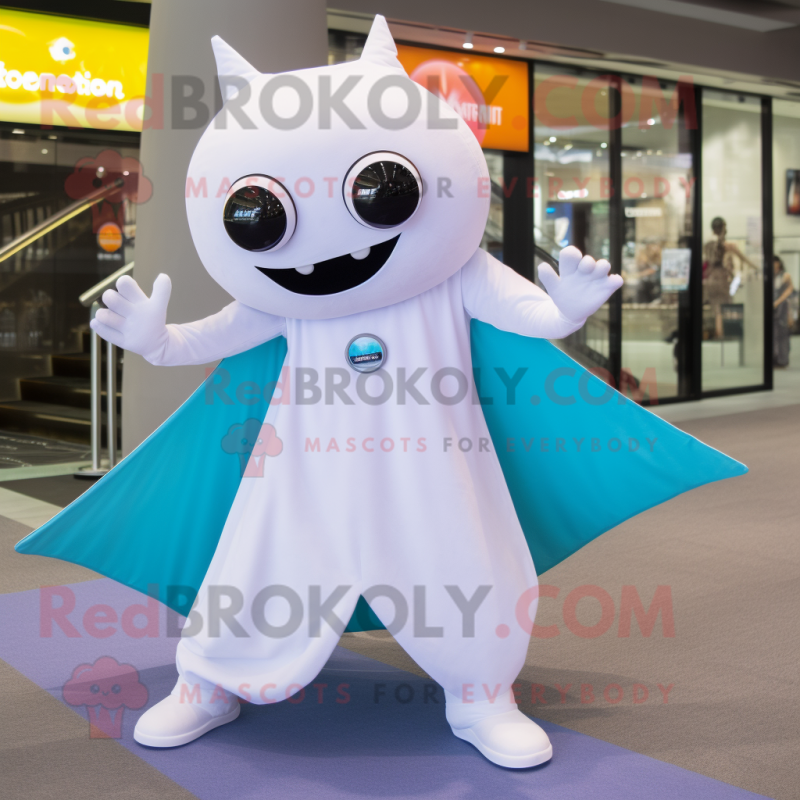 White Ray mascot costume character dressed with a Jeggings and Wraps White Ray mascot costume character dressed with a Jeggings and Wraps
