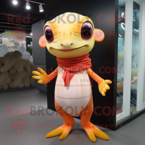 Peach Geckos maskot kostume...