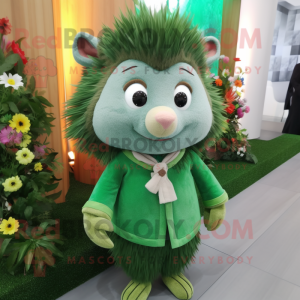 Green Hedgehog mascotte...