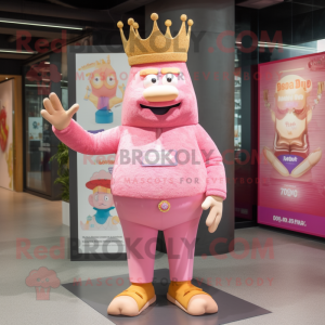 Pink King maskot drakt...
