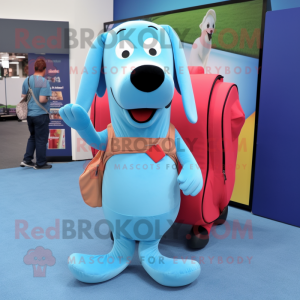 Sky Blue Hot Dogs maskot...