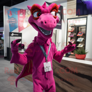 Magenta Pterodactyl maskot...