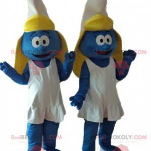 2 mascottes van het stripfiguur Smurfin - Redbrokoly.com