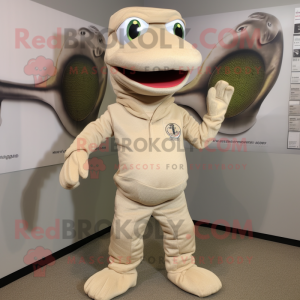 Beige Snake maskot kostume...